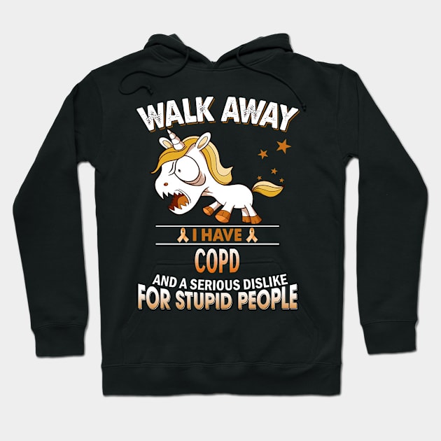 funny Copd grumpy unicorn warrior Hoodie by TeesCircle